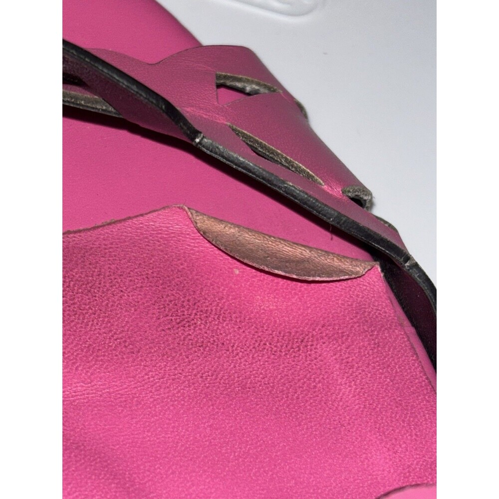 Emanuele Crasto Pink Strappy Heel Sandals Made In Italy Leather Size 9-9.5 - Picture 5 of 9